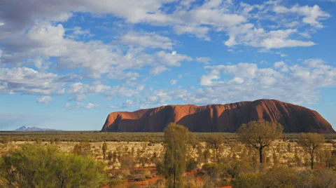 Uluru wide angle pan Stock Footage 52427682