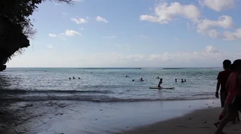 Uluwatu Bali Beach Waves Surf Stock Footage 67581853