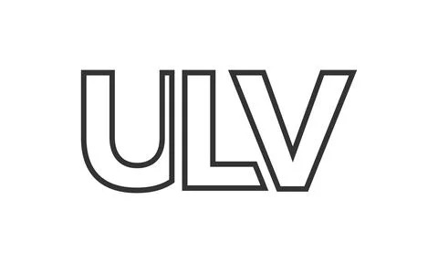 ULV logo design template with strong and modern bold text. Initial based ve.. Stock Illustration