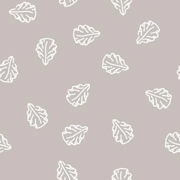 Ulva lettuce seaweed line vector seamless pattern Stock Illustration