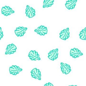 Ulva lettuce seaweed vector seamless pattern Illustrazione stock