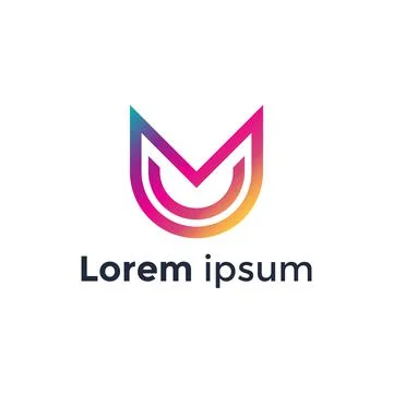 UM Letter Creative logo design vector template Illustrazione stock