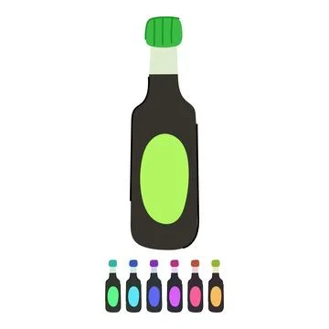 Umami soy sauce vector cartoon graphic Stock Illustration