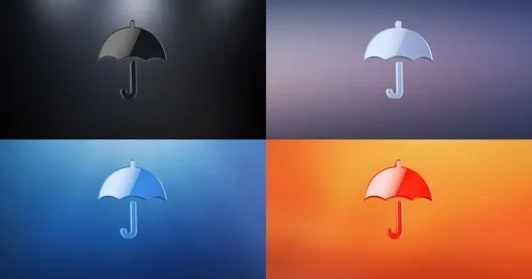 Umbrella 3d Icon Stock Footage 69727923