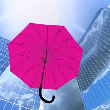Umbrella 3d. Stock Illustration