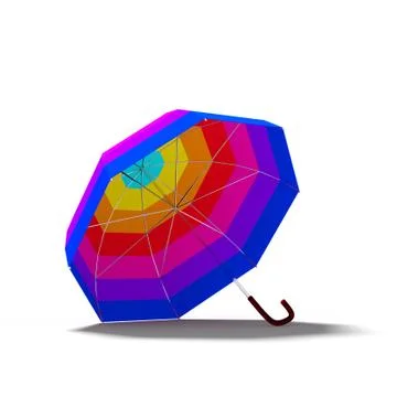 Umbrella 3d. Stock Illustration