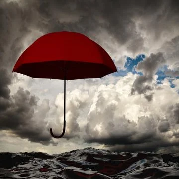 Umbrella 3d. Stock Illustration