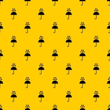 Umbrella and rain drops pattern vector Illustrazione stock