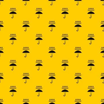 Umbrella and rain pattern vector Stock Illustration