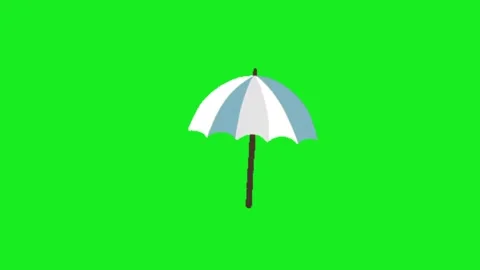 Umbrella animation on green screen background 库存影片 332975154