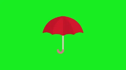 Umbrella animation on green screen background 库存影片 332975157