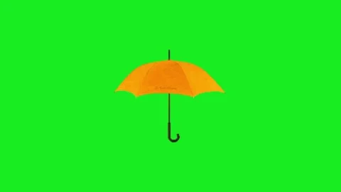 Umbrella animation on green screen background Stock-Footage 332975158
