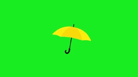 Umbrella animation on green screen background 库存影片 332975160