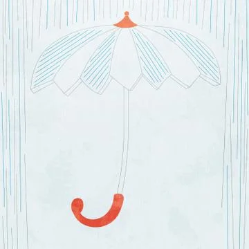 Umbrella background with grunge effect Stock Illustration