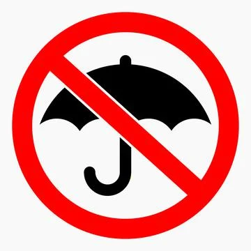 Umbrella ban. Stock Illustration