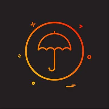 Umbrella basic icon vector design Illustrazione stock