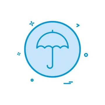 Umbrella basic icon vector design Illustrazione stock