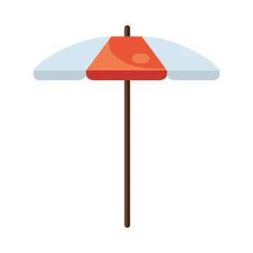 Umbrella beach accessory isolated icon Stock Illustration
