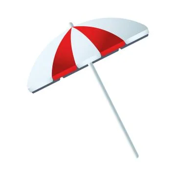 Umbrella beach accessory isolated icon Illustrazione stock