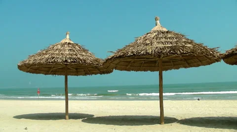 Umbrella on the beach Stock Footage 36547740