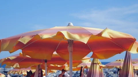 Umbrella on the beach Video stock 93671229