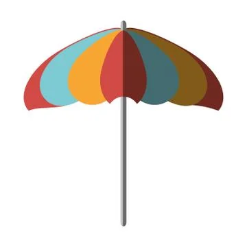 Umbrella beach isolated icon Illustrazione stock