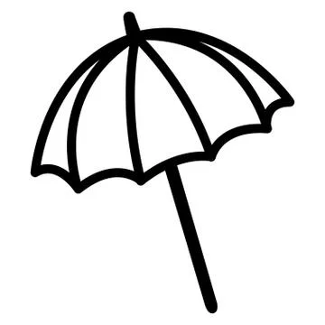 Umbrella beach isolated icon Stock Illustration
