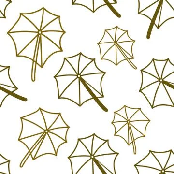 Umbrella Beach Pattern Seamless Design Template Vector Stock Illustration