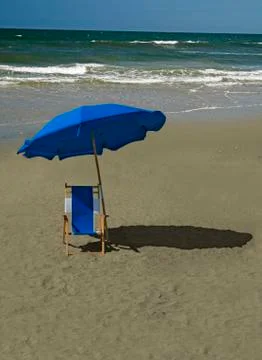 Umbrella on the beach Stock Photos