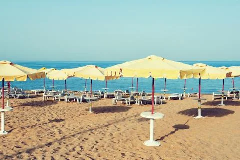 Umbrella on the beach Foto stock