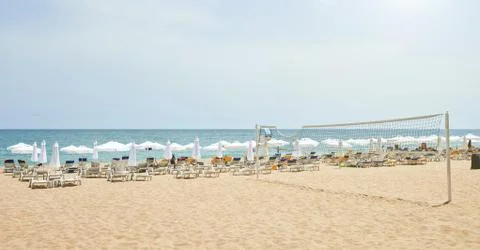 Umbrella on the beach Stock Photos