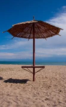 Umbrella on the beach Stock Photos