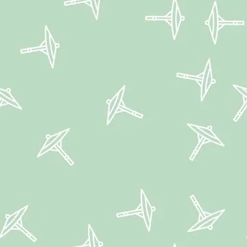 Umbrella chinese line vector seamless pattern Illustrazione stock