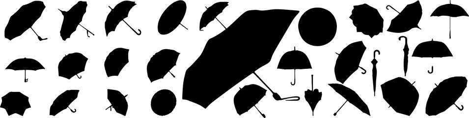 Umbrella collection Stock Illustration