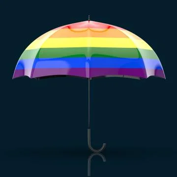 Umbrella concept - 3D Illustration Ilustración de archivo