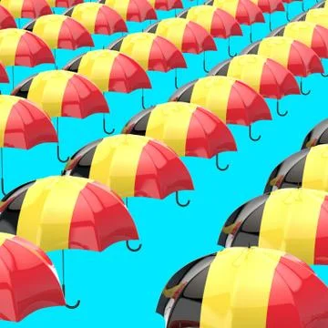 Umbrella concept - 3D Illustration Ilustración de archivo