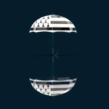 Umbrella concept - 3D Illustration Ilustración de archivo