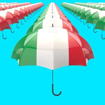 Umbrella concept - 3D Illustration Ilustración de archivo