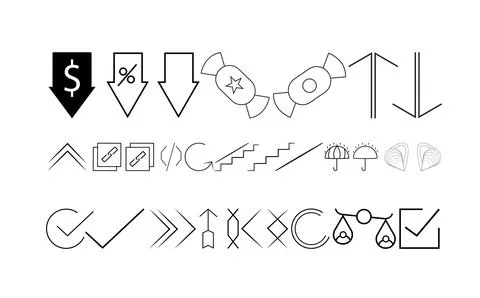 Umbrella, copy link, grapefruit icon set. style design isolated on white ba.. Stock Illustration