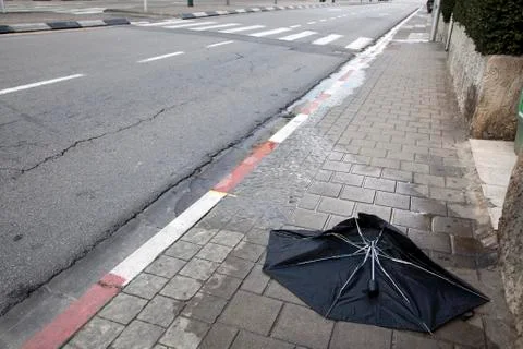 Umbrella corpse Stock Photos