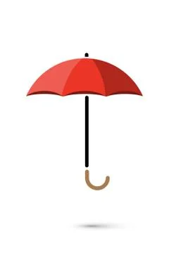Umbrella flat color vector icon illustration Ilustração Stock