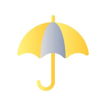 Umbrella flat gradient color ui icon Illustrazione stock