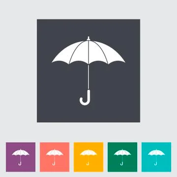 Umbrella flat icon. Illustrazione stock