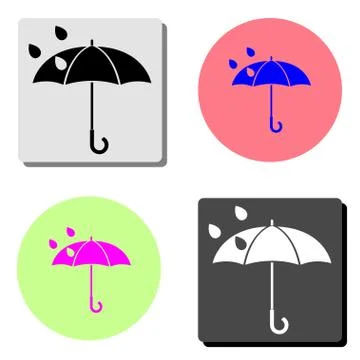 Umbrella. flat vector icon Stock Illustration