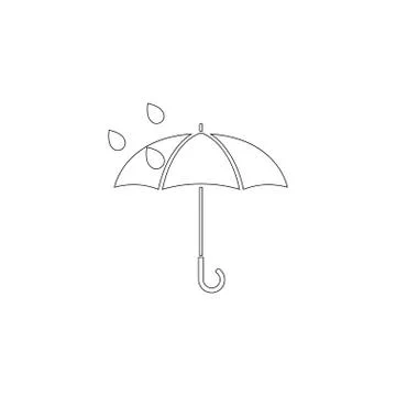 Umbrella. flat vector icon Stock Illustration