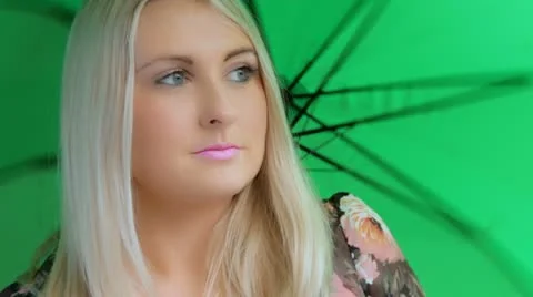 Umbrella girl Stock Footage 22667163