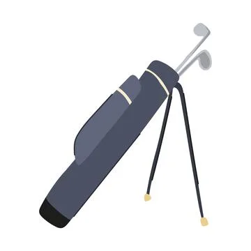 Umbrella golf bag cartoon vector illustration Stock Illustration
