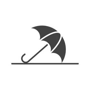 Umbrella on Ground icon vector image. Stock Illustration