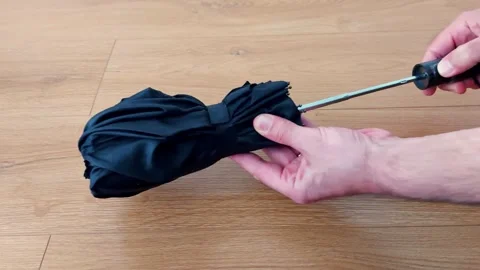 Umbrella Half-Open Test: Quick Glimpse in Motion Stock-Footage 311152098