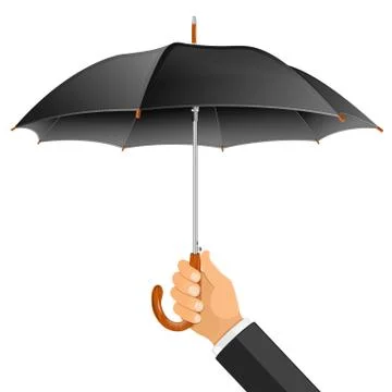 Umbrella in Hand Stock Illustration